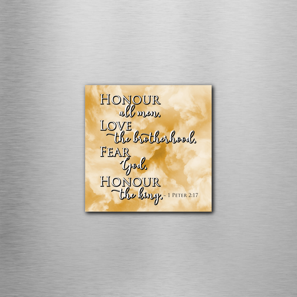 1 Peter 2:17 Square Magnet