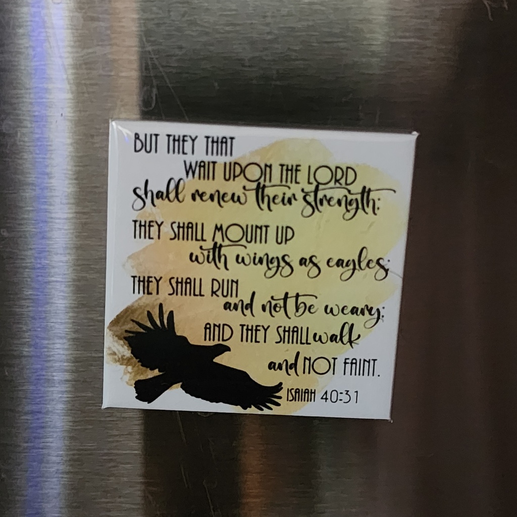 Isaiah 40:31 Square Magnet
