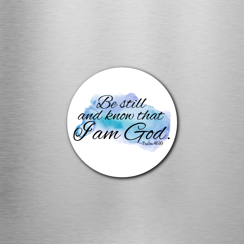 Psalm 46:10 Circle Magnet