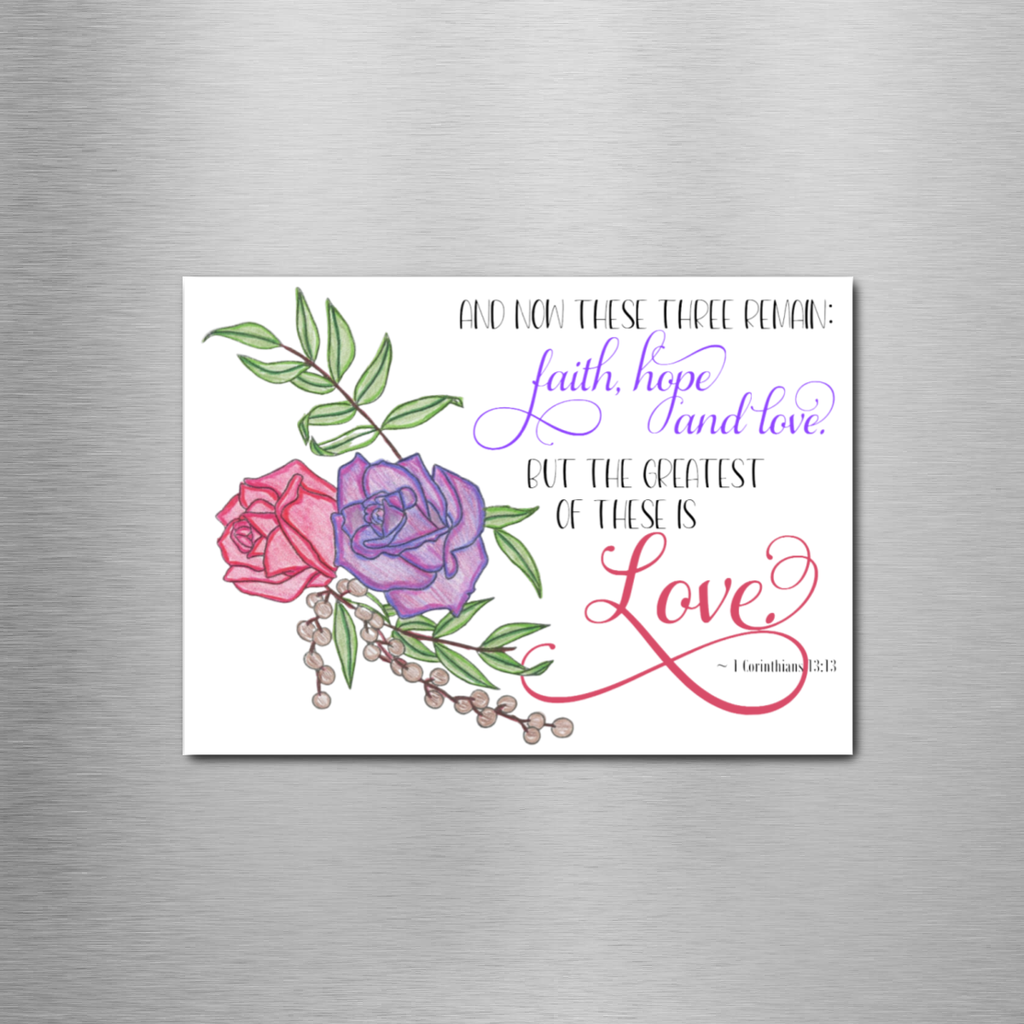 1 Corinthians 13:13 Rectangle Magnet