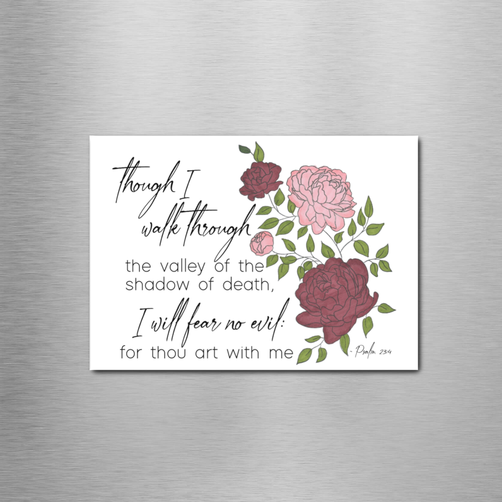 Psalm 23:4 Rectangle Magnet