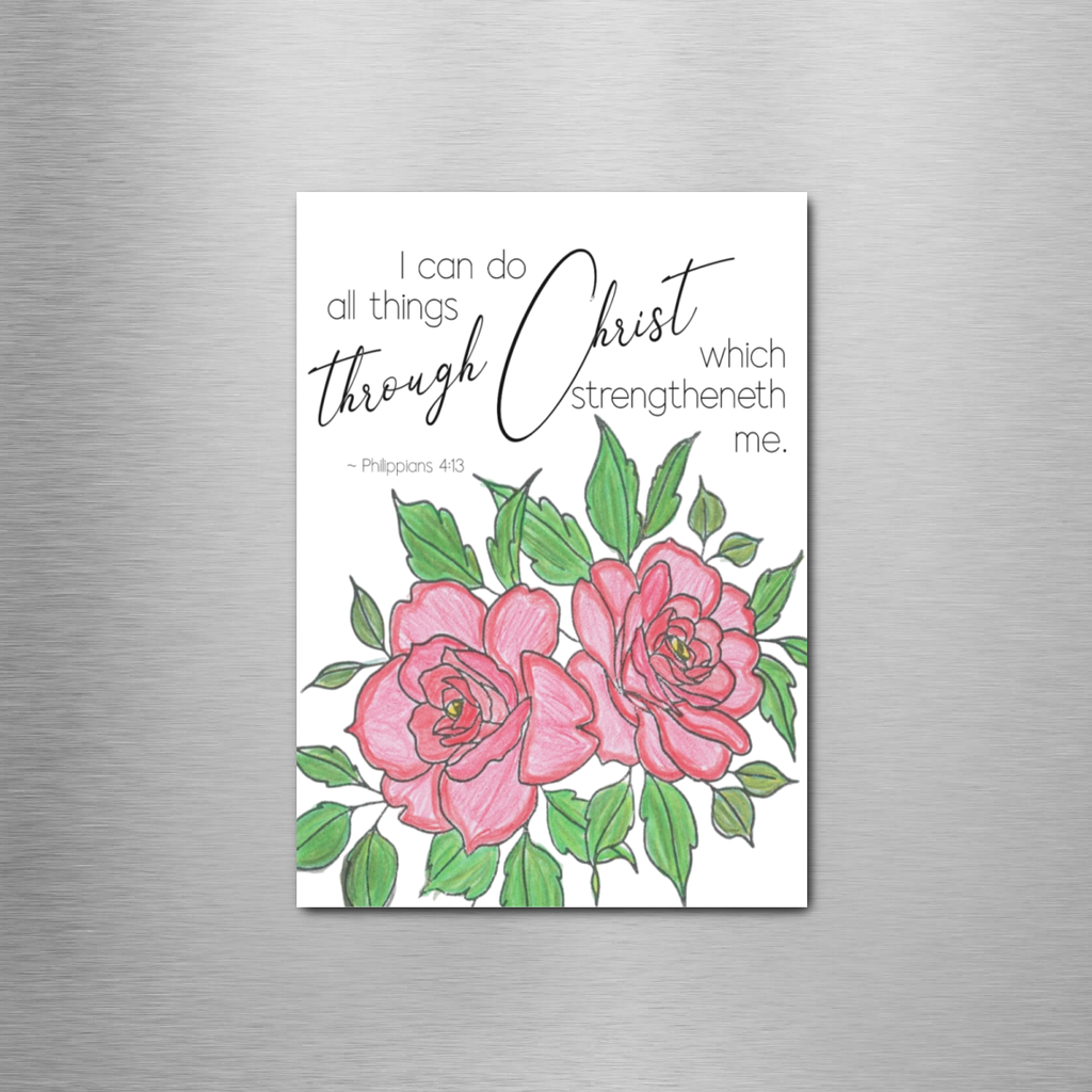 Philippians 4:13 Rectangle Magnet