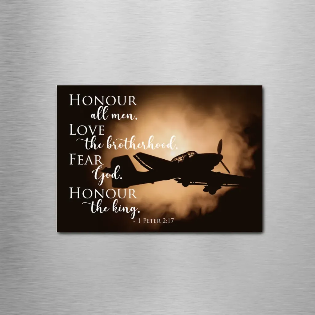 1 Peter 2:17 Plane Rectangle Magnet