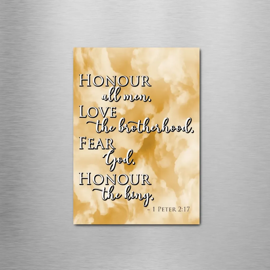 1 Peter 2:17 Smoke Rectangle Magnet