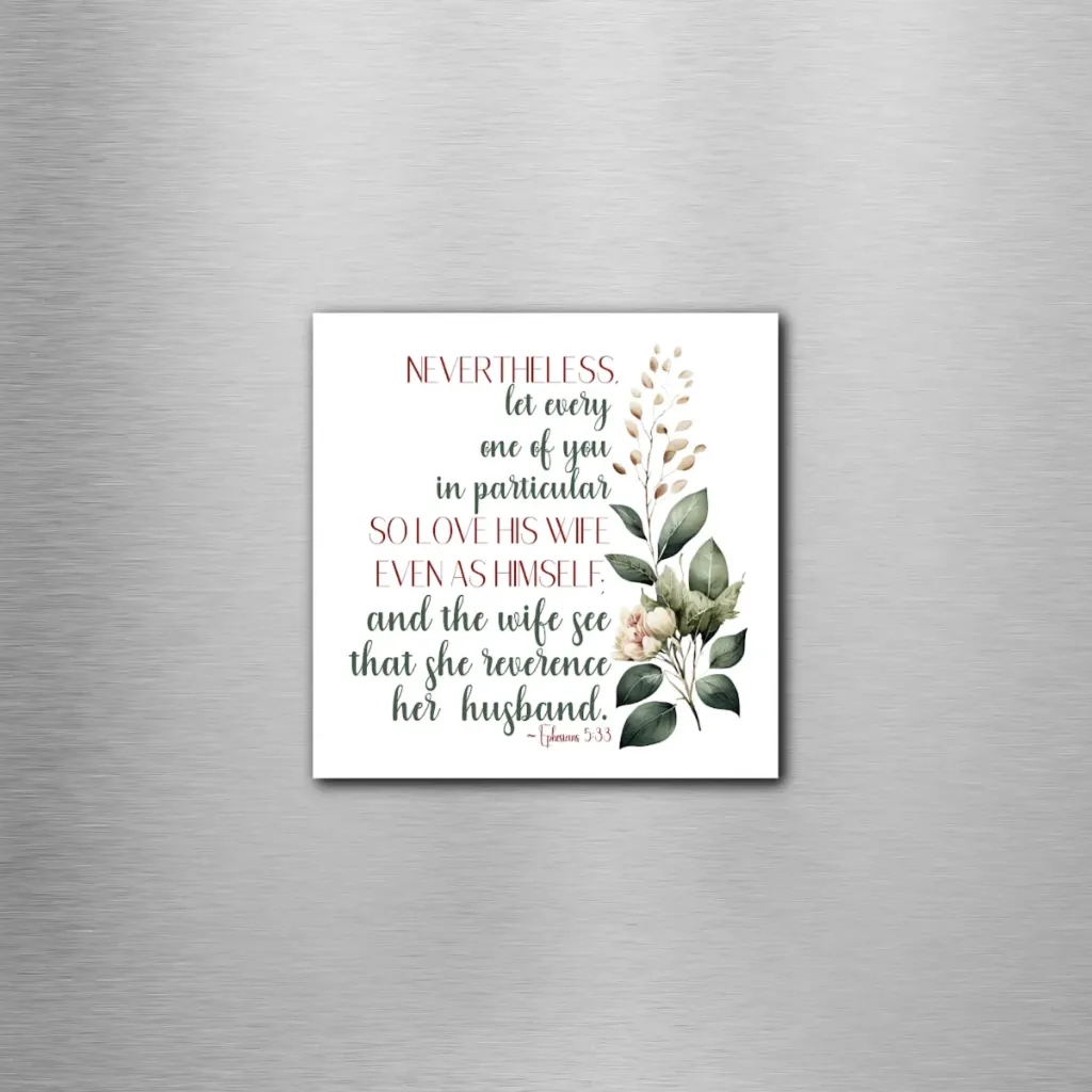 Ephesians 5:33 Branch Square Magnet