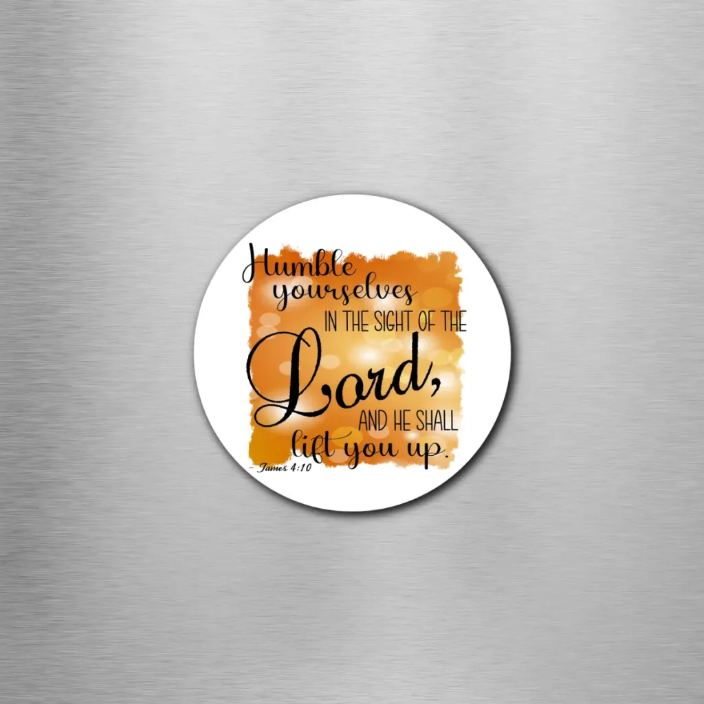 James 4:10 Bokeh Circle Magnet
