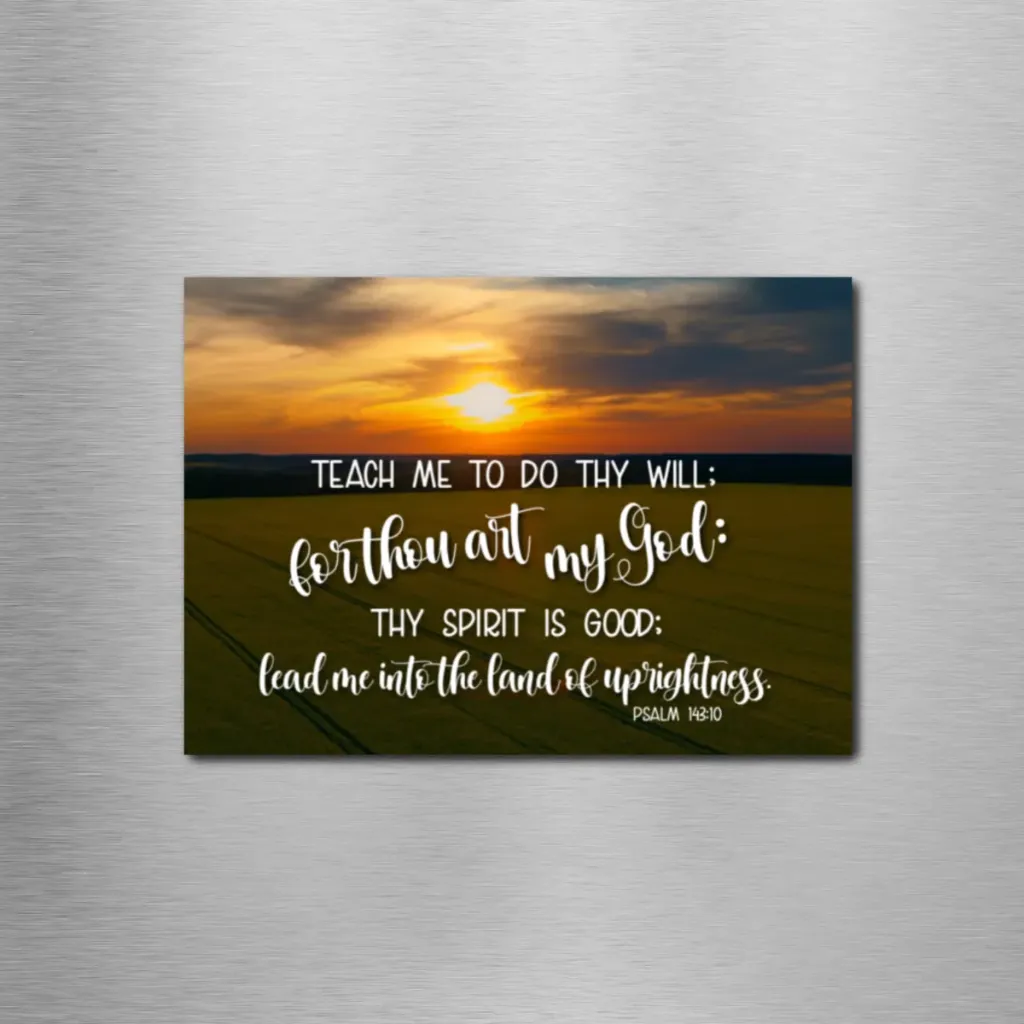 Psalm 143:10 Farm Rectangle Magnet