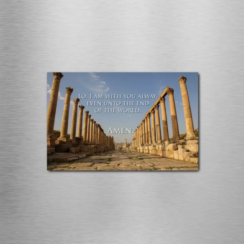 Matthew 28:20 Road Rectangle Magnet