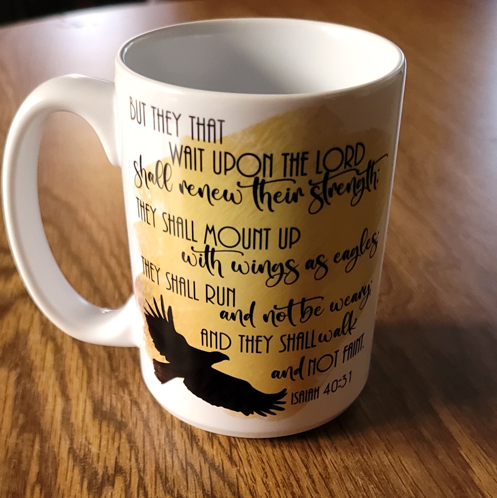 Isaiah 40:31 Gold 15oz Mug