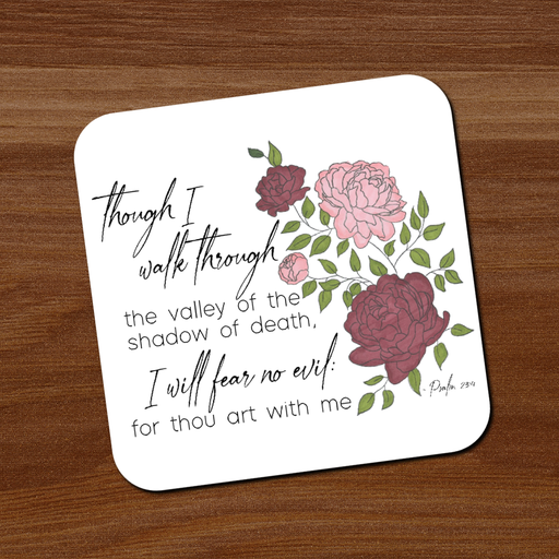 Psalm 23:4 Coaster 